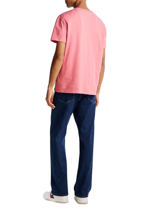T-shirt uomo rosa in cotone Tommy Jeans | DM0DM20322TIG